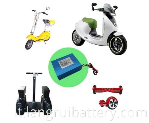 Batteria di litio con scooter elettrico OEM con batteria al litio 60V 12Ah con CE